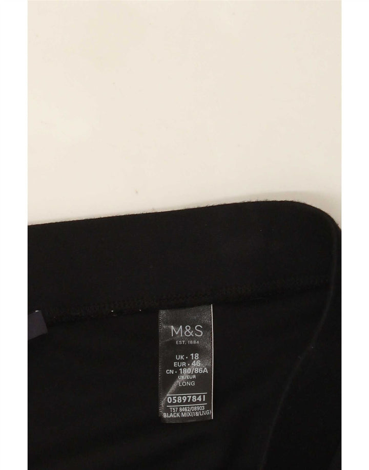 Leggings da donna Marks & Spencer UK 18 XL viscosa nera
