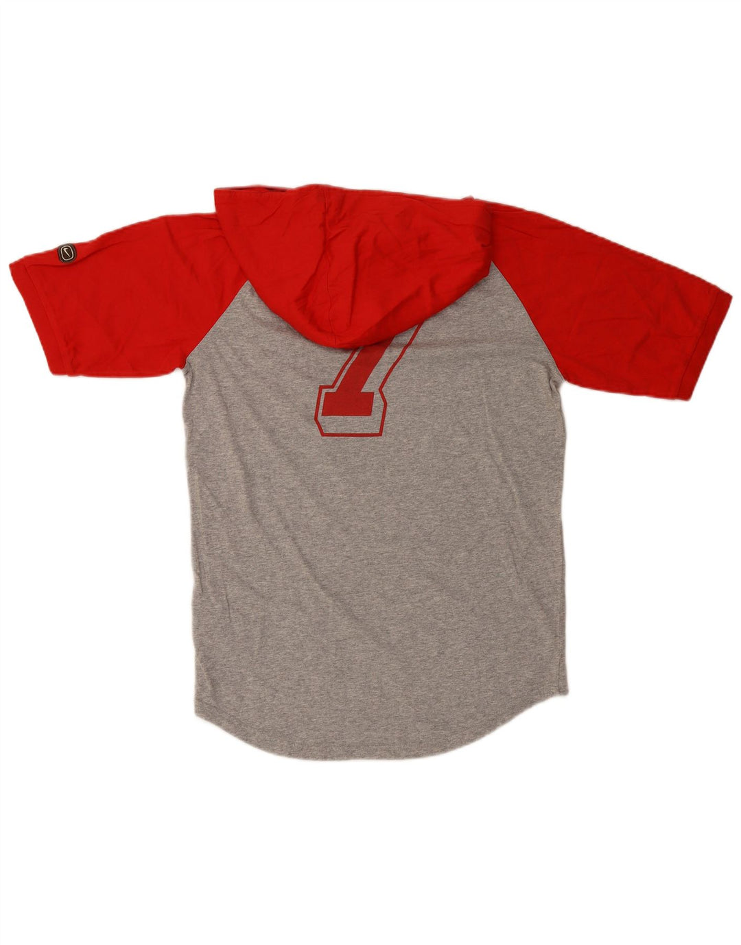 T-shirt grafica con cappuccio Nike da uomo in cotone color block grigio medio