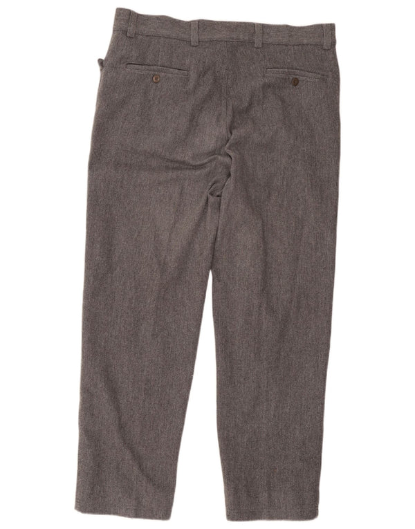 Pantaloni da abito dritti da uomo Versace IT 52 XL W38 L29 Lana grigia