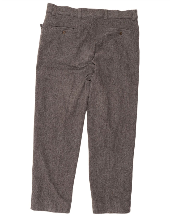 Pantaloni da abito dritti da uomo Versace IT 52 XL W38 L29 Lana grigia
