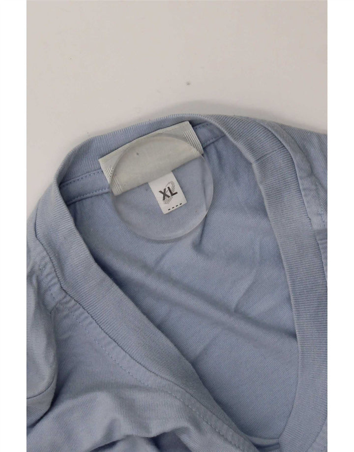 T-shirt da uomo Asics Top XL in cotone a righe blu