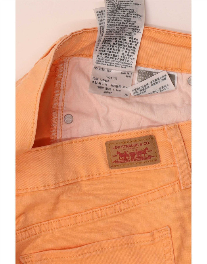 Jeans Jegging da donna Levi's W34 L32 in cotone arancione