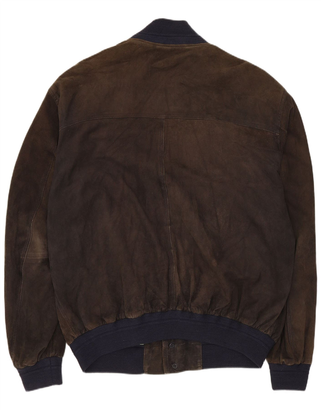 Giubbotto bomber in pelle scamosciata da uomo Belfe UK 42 XL in pelle marrone