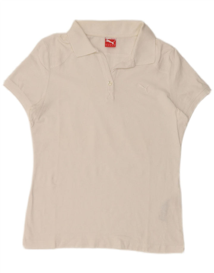 Polo da donna Puma UK 12 cotone bianco medio