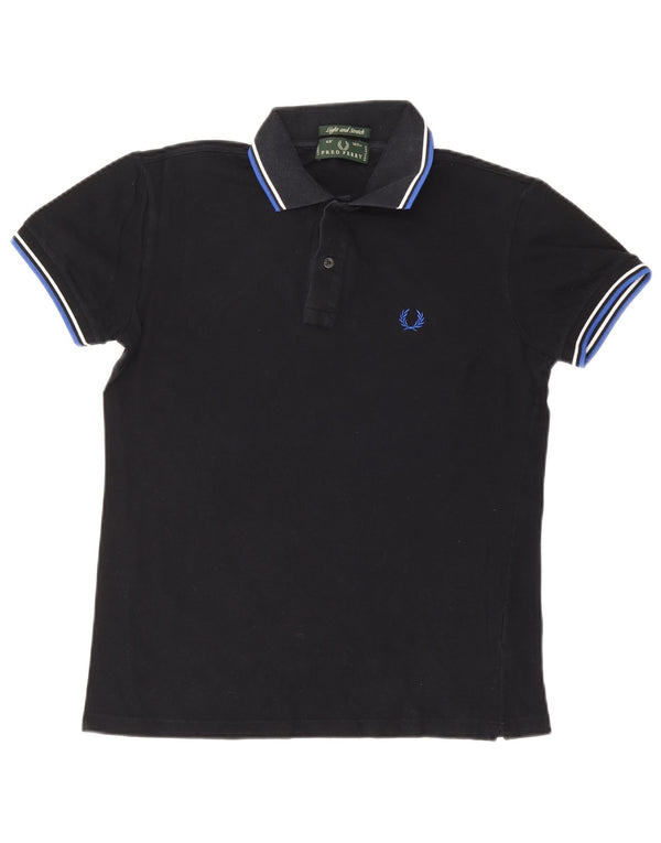 FRED PERRY Polo da uomo leggera ed elasticizzata in cotone medio blu navy