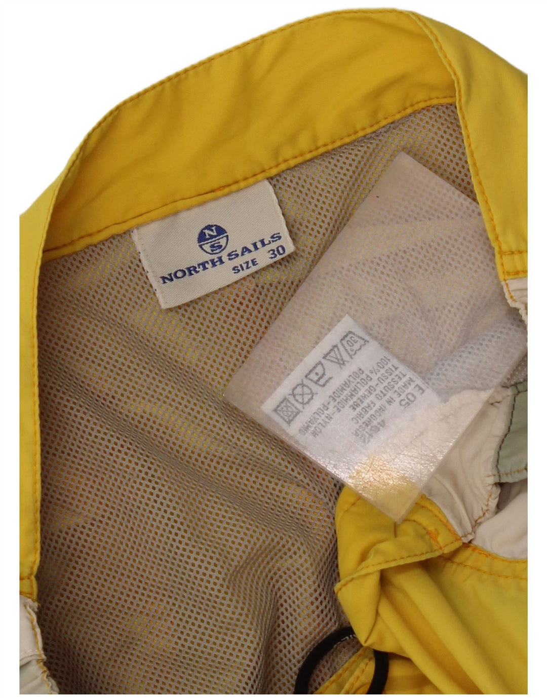 Pantaloncini da bagno da uomo North Sails in nylon color block giallo medio