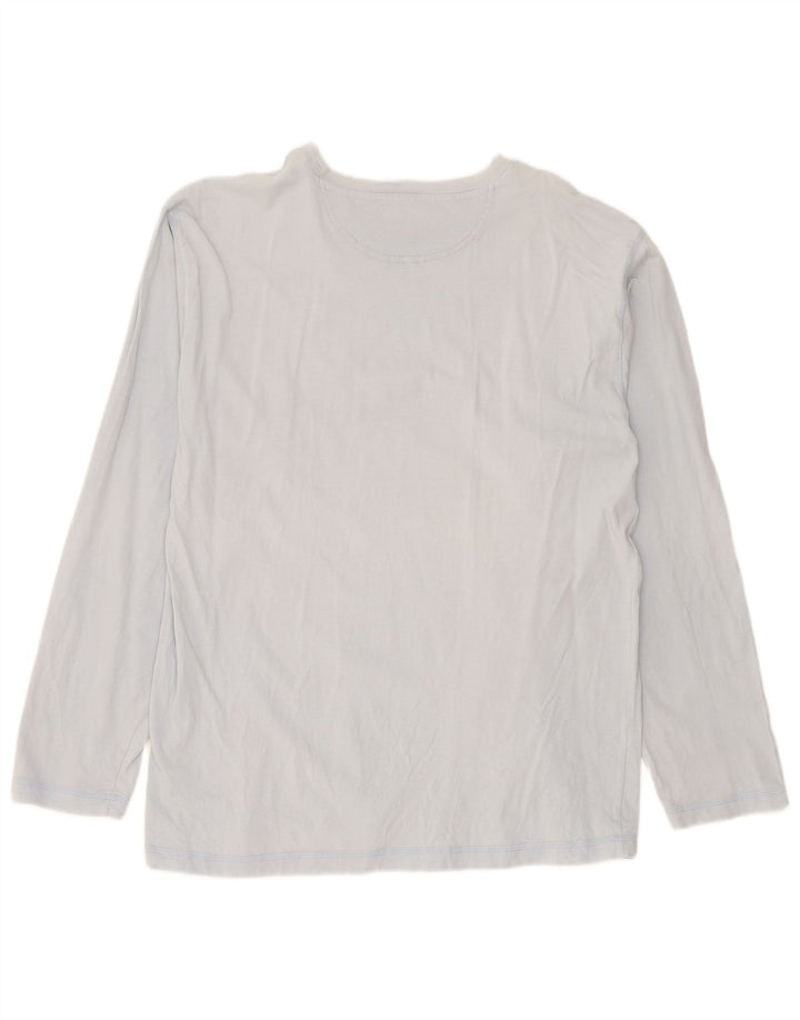 Champion Top grafico da uomo a maniche lunghe XL in cotone blu