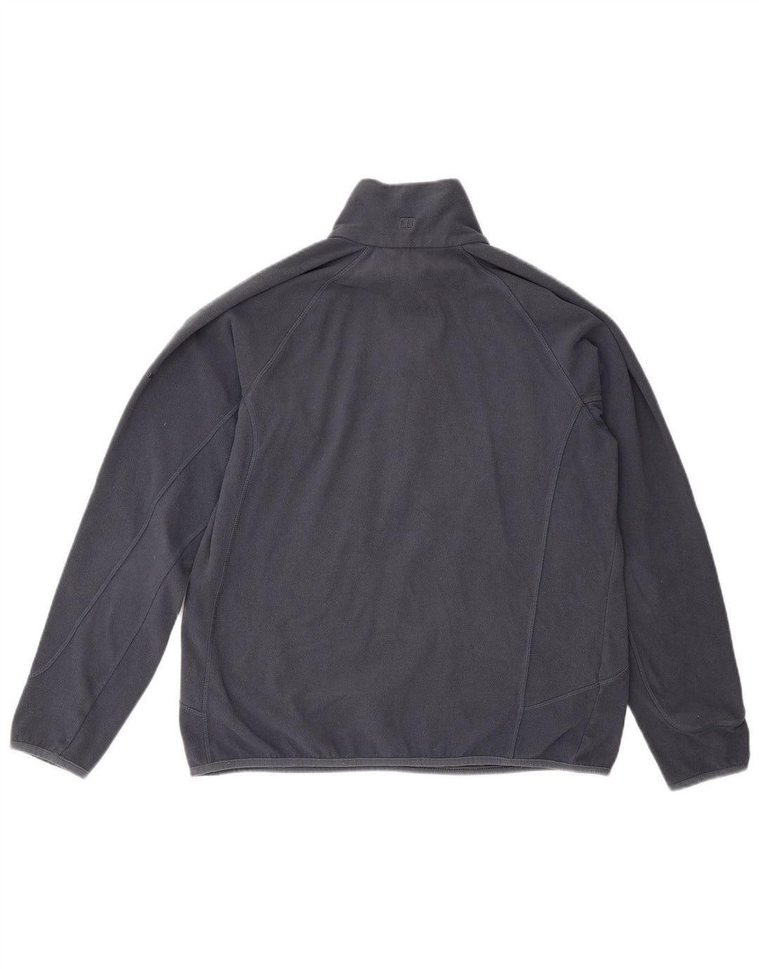 Maglione in pile da donna Berghaus con zip e collo UK 14 grande poliestere grigio