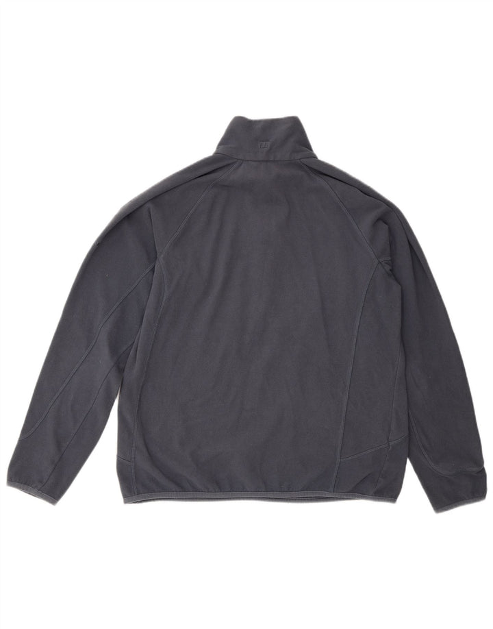 Maglione in pile da donna Berghaus con zip e collo UK 14 grande poliestere grigio