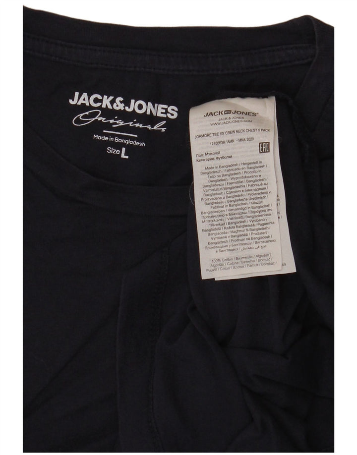 Jack & Jones T-shirt da uomo Top Large in cotone blu navy