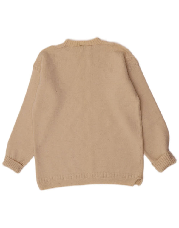 Maglione maglione girocollo da uomo Bridgedale EU 38 piccolo lana beige