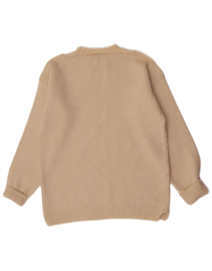 Maglione maglione girocollo da uomo Bridgedale EU 38 piccolo lana beige
