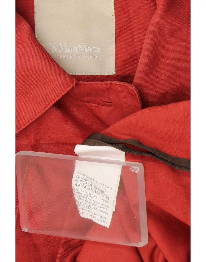 Cappotto da donna Max Mara UK 16 grande cotone rosso