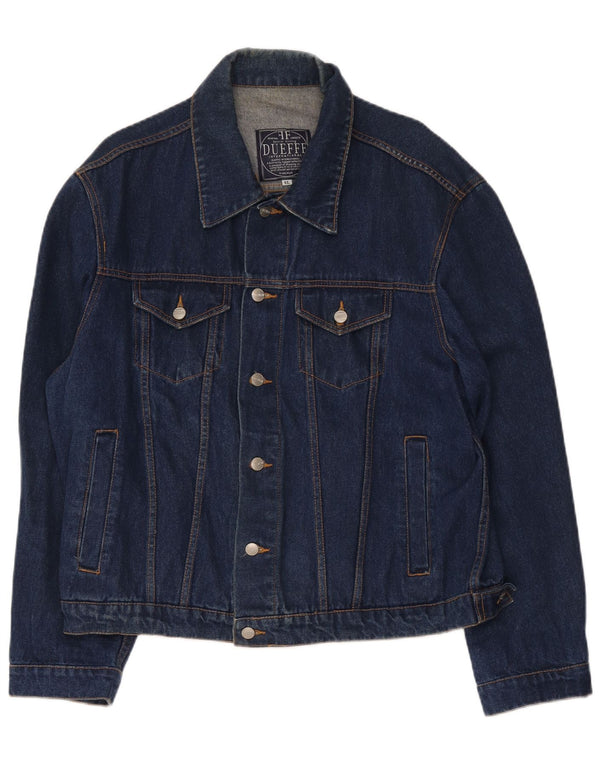 Giacca di jeans da uomo Dueffe UK 42 XL Cotone blu navy