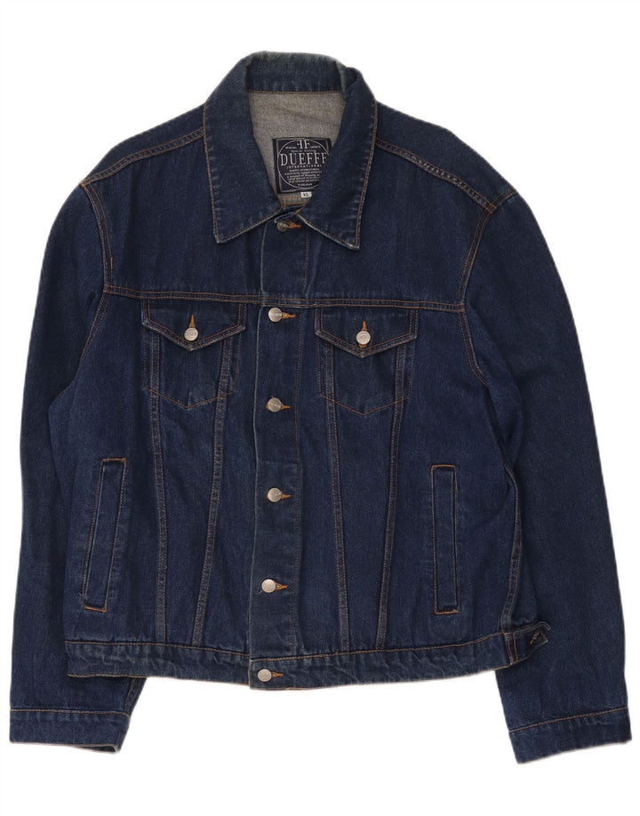 Giacca di jeans da uomo Dueffe UK 42 XL Cotone blu navy