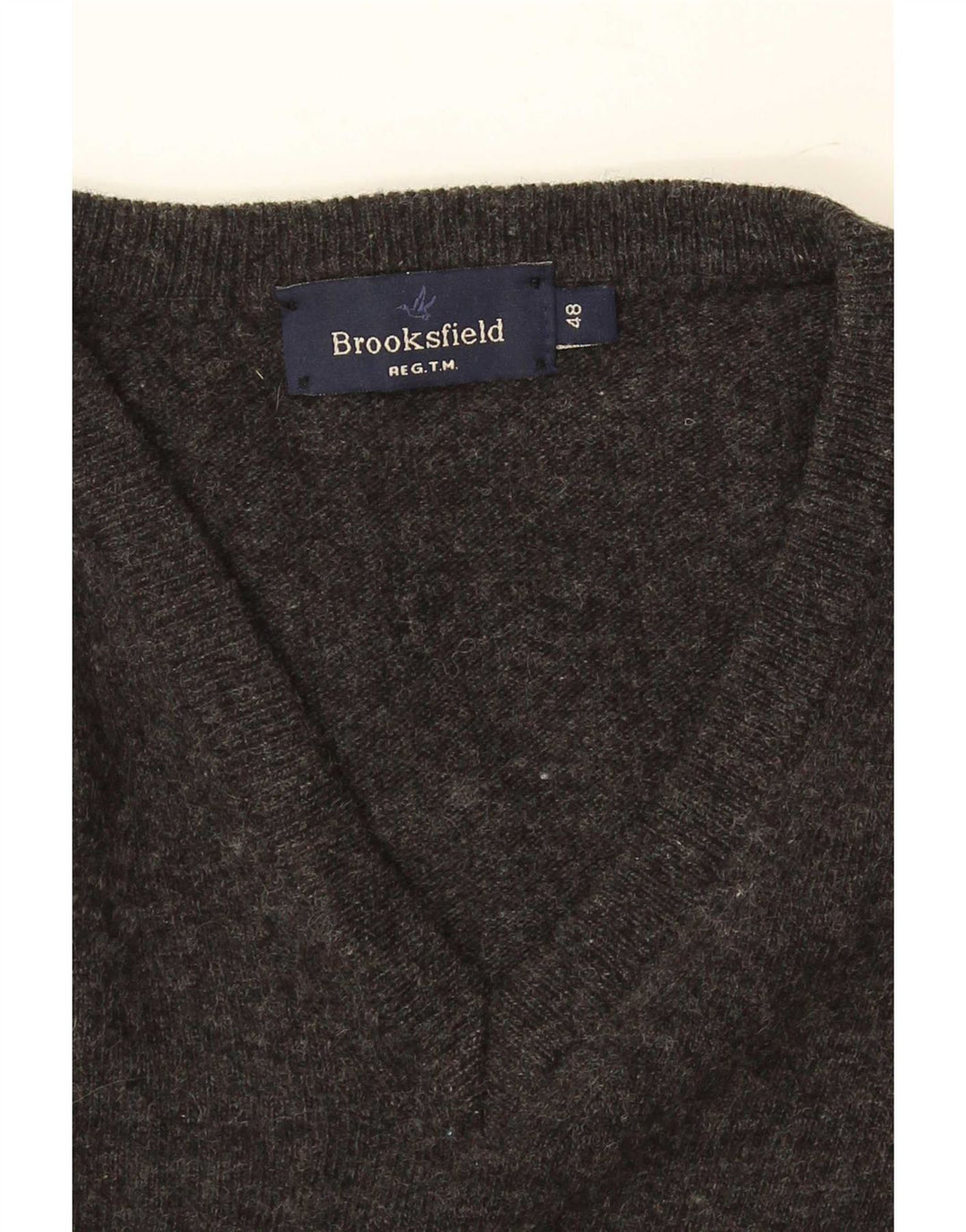 Maglione da uomo con scollo a V Brooksfield IT 48 piccolo grigio