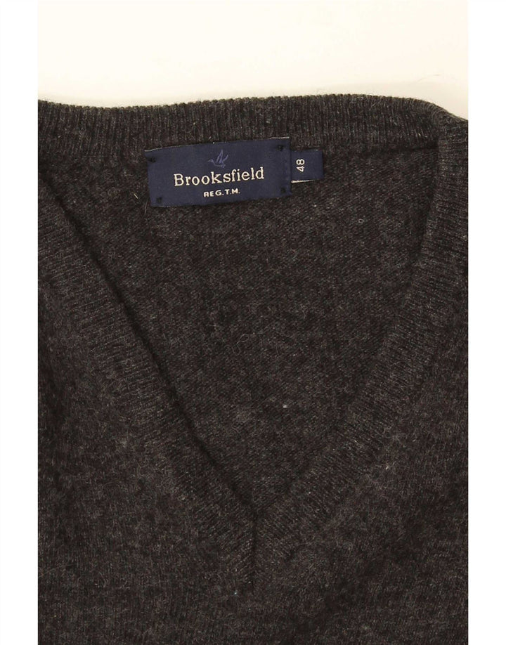 Maglione da uomo con scollo a V Brooksfield IT 48 piccolo grigio