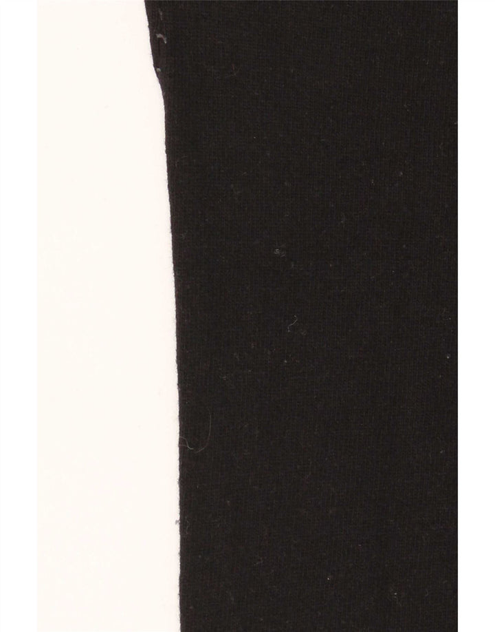 Maglione maglione da donna a collo alto Benetton UK 10 piccolo in lana nera