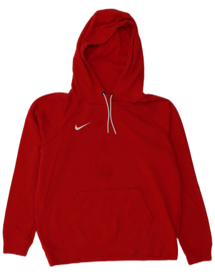 Felpa con cappuccio oversize da donna Nike UK 14 cotone rosso medio