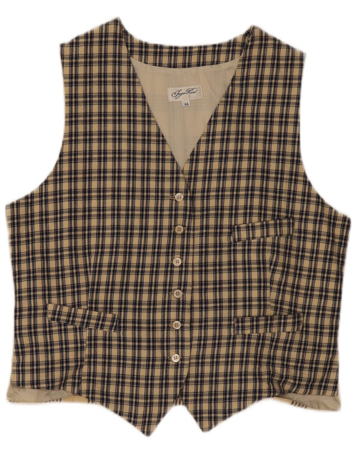 Gilet Donna Ingro Rose IT 44 Cotone Check Beige Medio