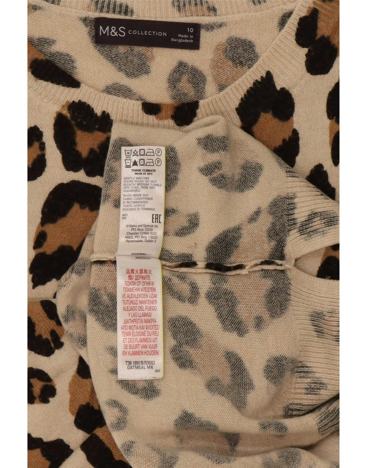 Maglione maglione con scollo a barca da donna Marks & Spencer UK 10 piccolo Beige