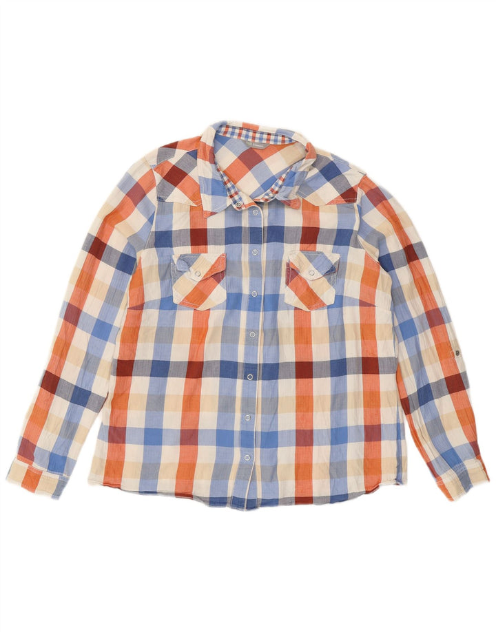 Camicia in flanella da donna Marks & Spencer UK 12 Check multicolore medio