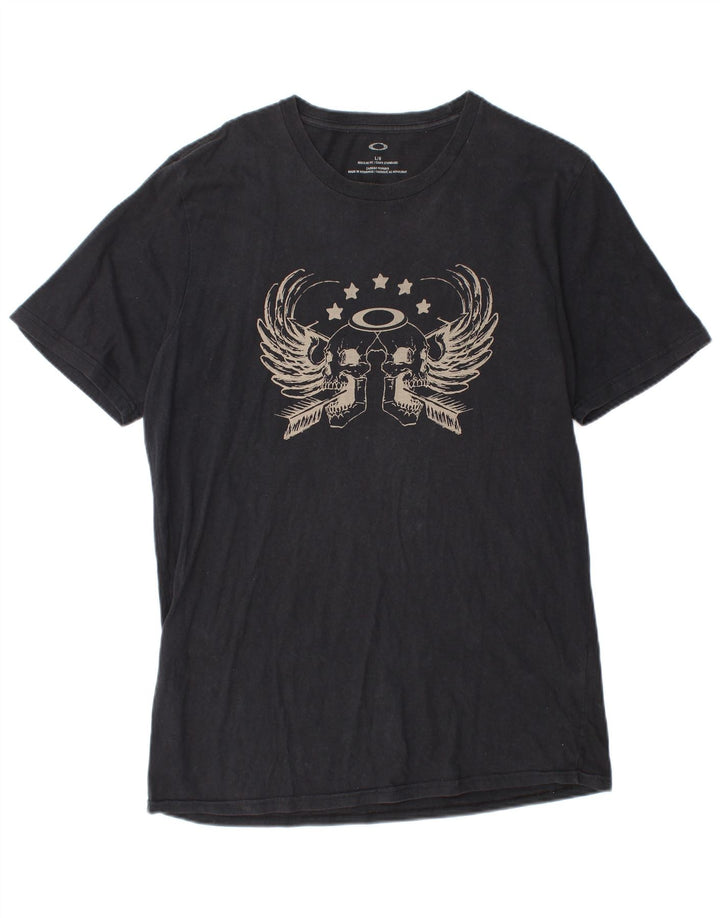T-shirt grafica da uomo con vestibilità regolare Oakley, taglia grande, nera