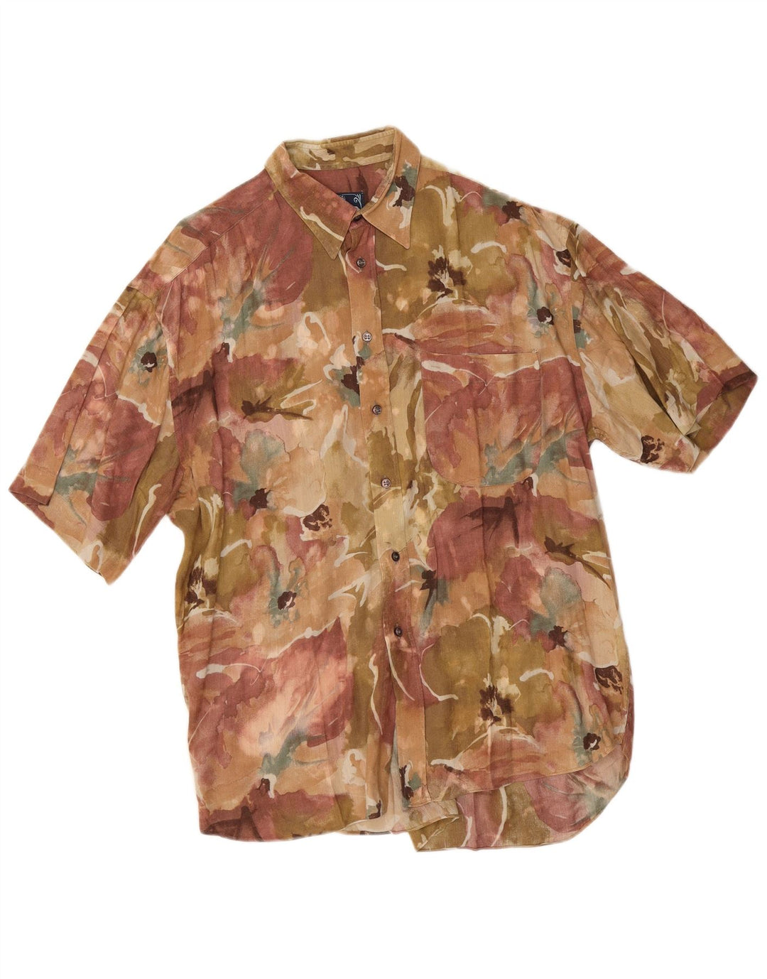 Camicia a maniche corte da uomo Alea grande floreale multicolore