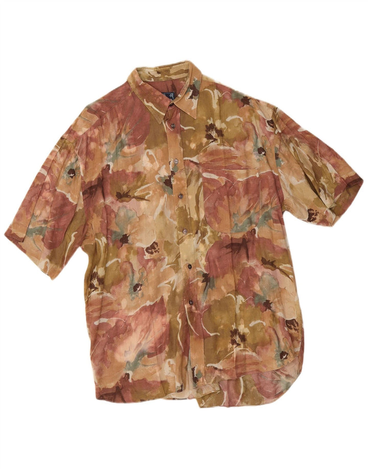 Camicia a maniche corte da uomo Alea grande floreale multicolore