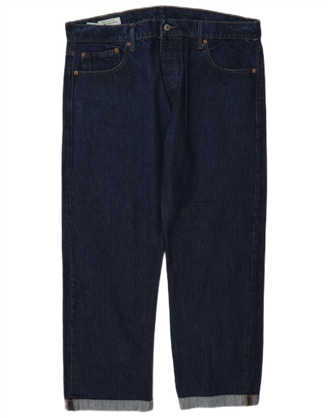 Jeans dritti 501 da donna Levi's W38 L27 cotone blu navy