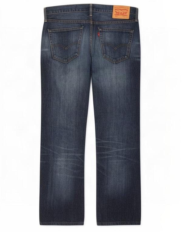 Levi's Uomo 527 Bootcut Jeans W34 L31 Blu Navy Cotone