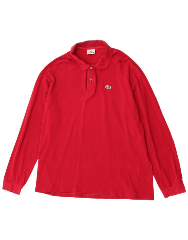 Polo da uomo a maniche lunghe Lacoste taglia 6 XL Borgogna
