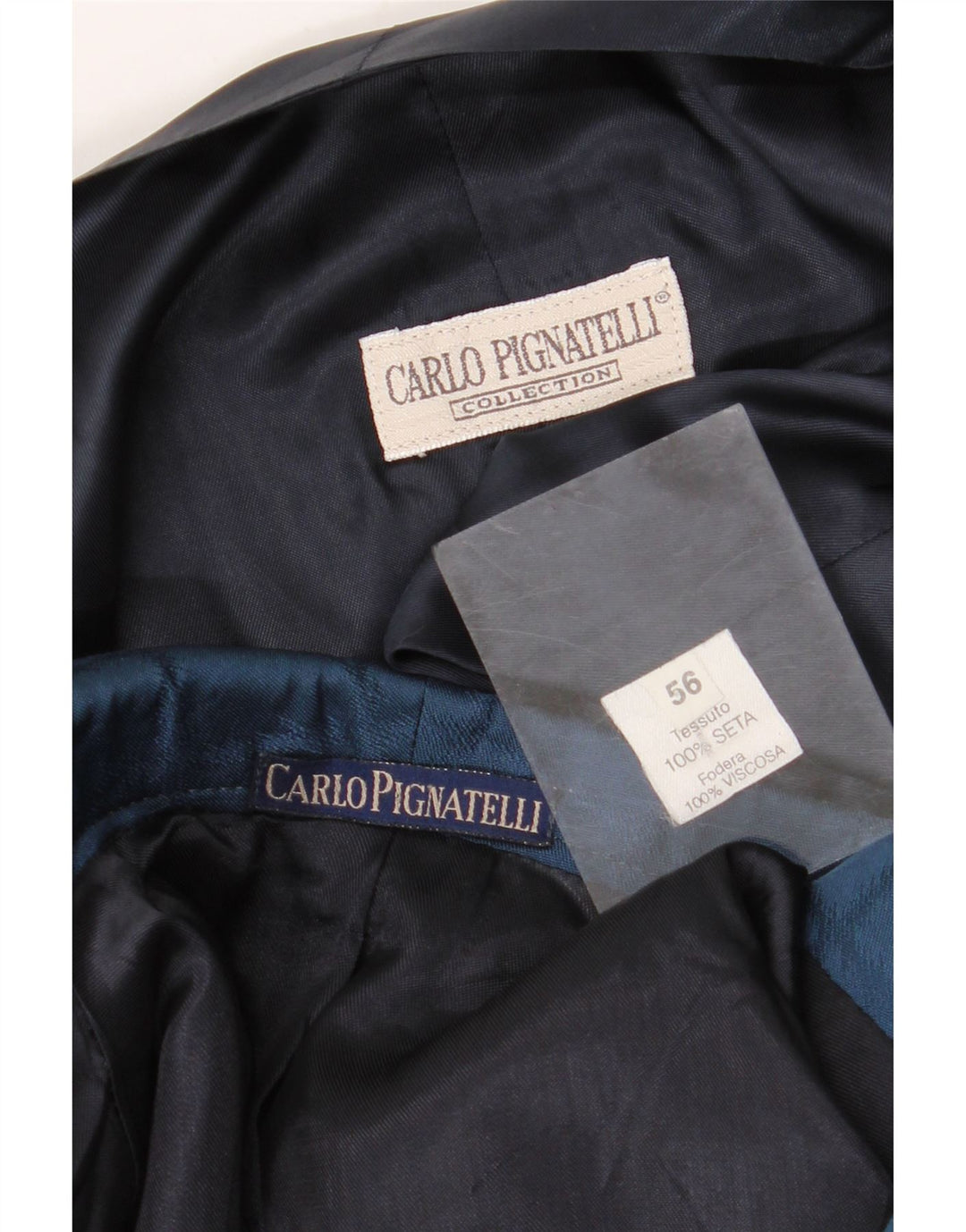 Carlo Pignatelli Completo da Uomo 2 Pezzi IT 56 3XL Blu Seta