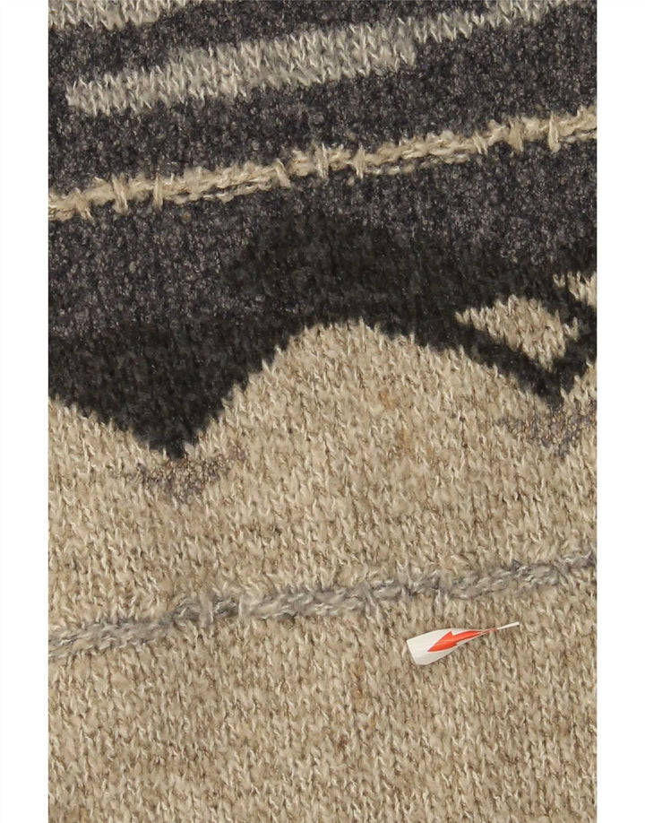 COMPASS CARD Maglione da uomo con scollo a V IT 52 Grande grigio geometrico