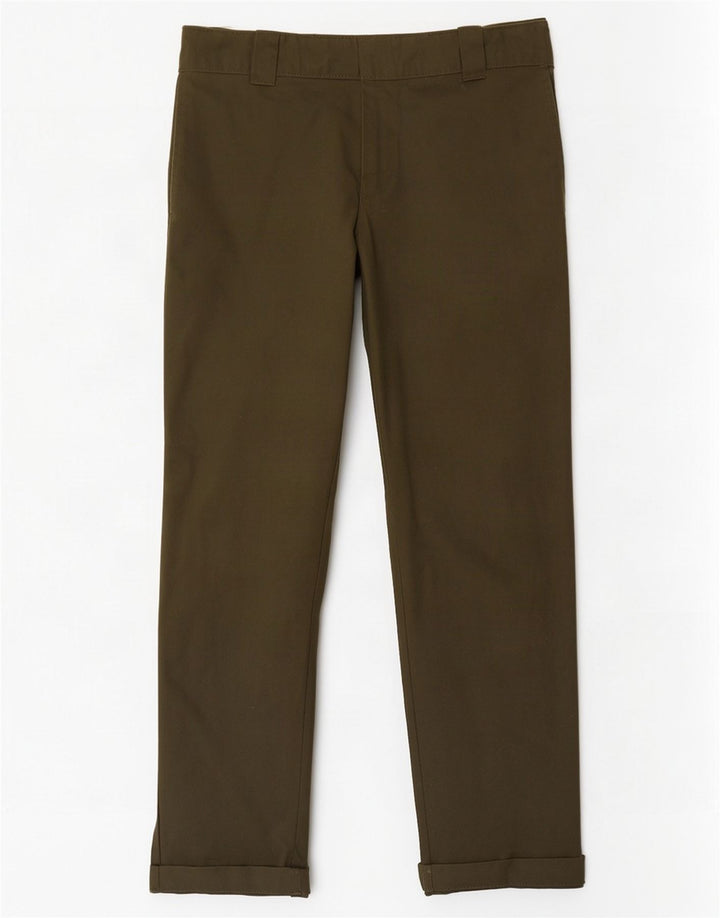 Dickies Pantaloni chino dritti slim da uomo W34 L32 poliestere kaki