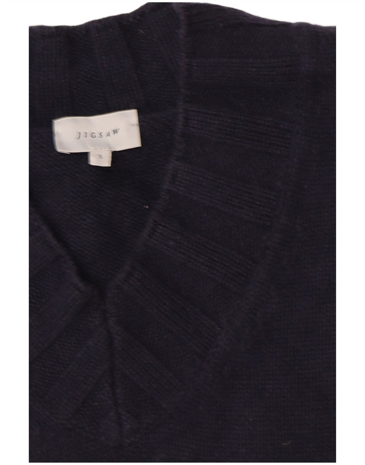 Canotta oversize da donna JIGSAW UK 10 piccola in lana blu navy