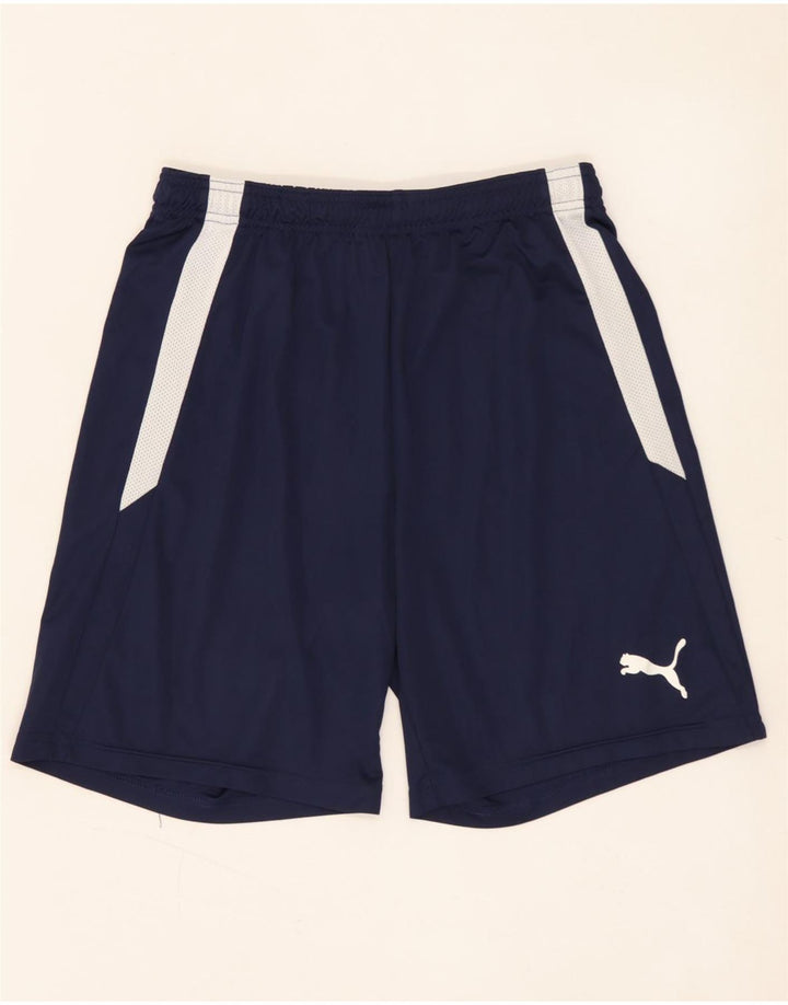 Pantaloncini sportivi PUMA da uomo color block medio blu navy