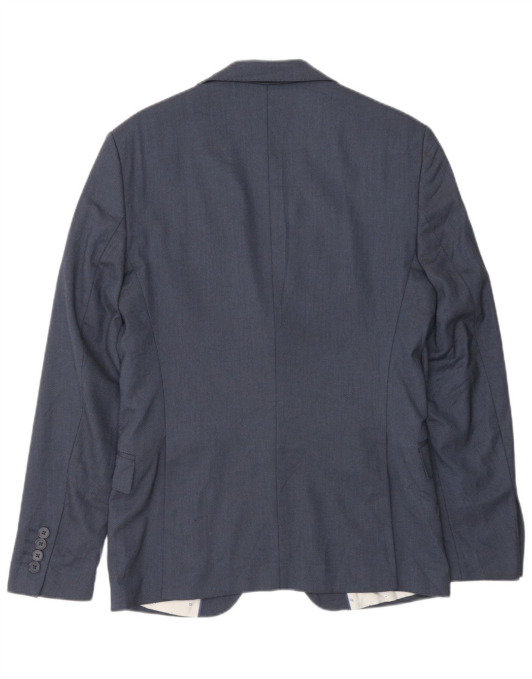 Giacca blazer a 2 bottoni da uomo Zara EU 46 piccola in viscosa blu navy