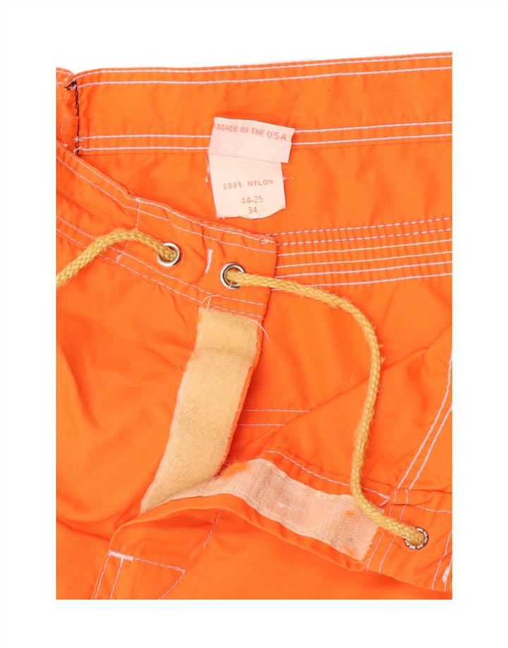 Pantaloncini da bagno da uomo Sundek grandi in nylon arancione