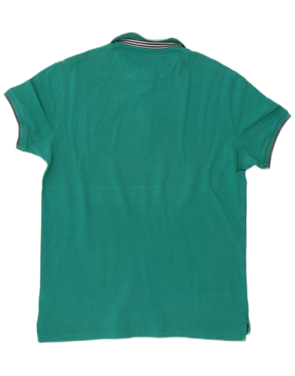 Polo da uomo slim fit Massimo Dutti XL in cotone verde