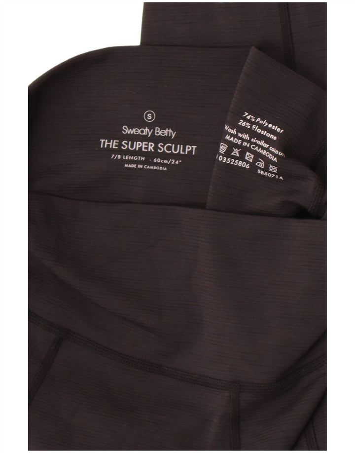 Leggings corti da donna Sweaty Betty UK 8 piccoli poliestere nero