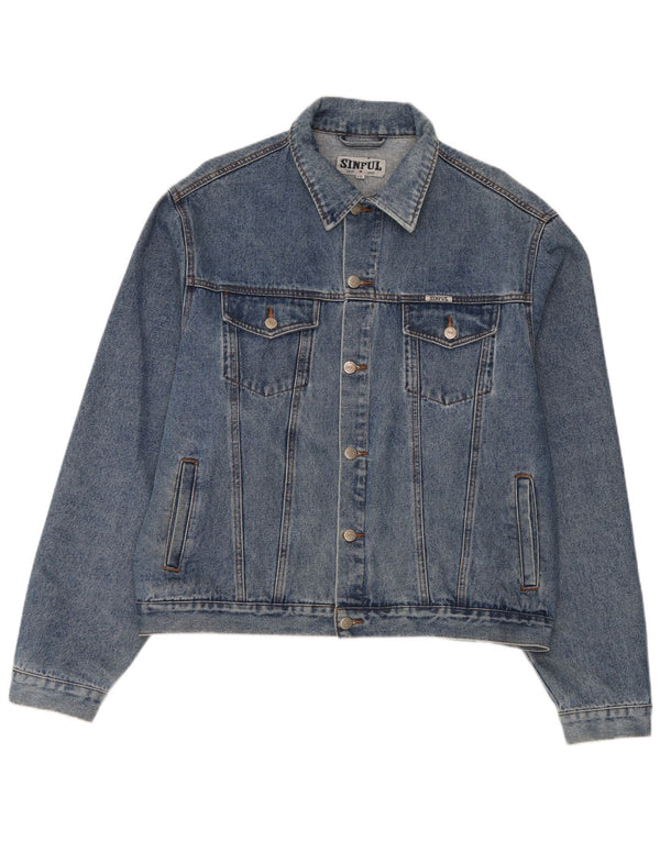 Giacca di jeans da uomo Sinful UK 44 2XL Cotone blu