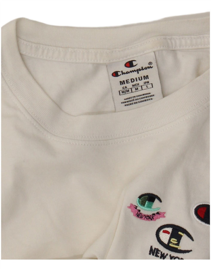 T-shirt grafica da donna Champion Top UK 12 Medium White