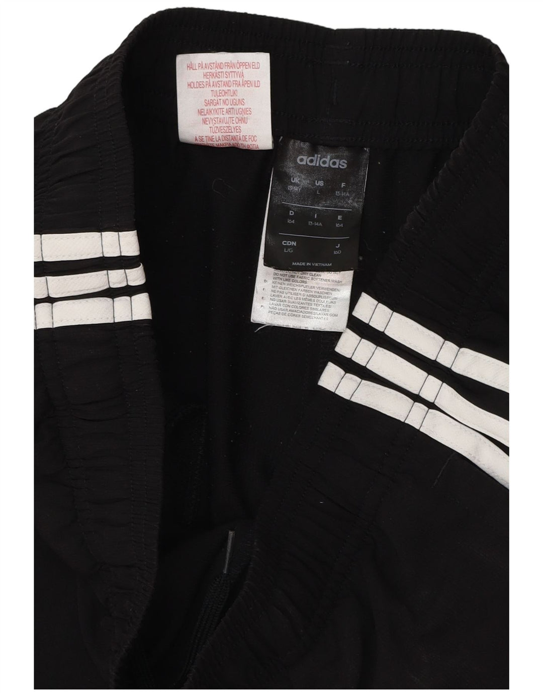 Pantaloncini sportivi Adidas da ragazzo 13-14 anni in poliestere nero