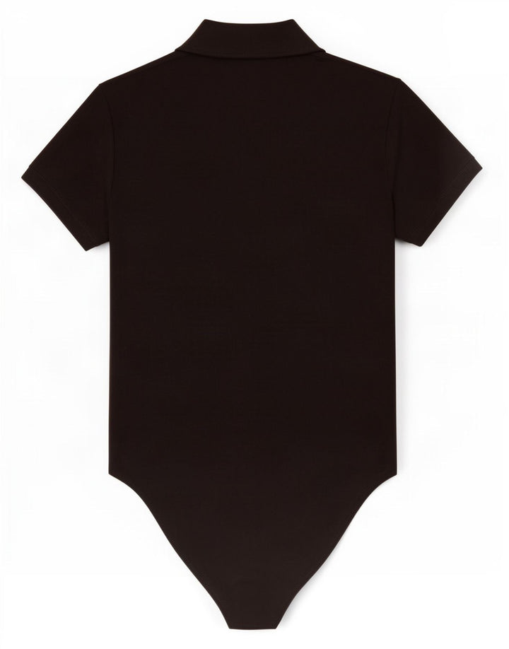 Body camicia da donna Zara UK 14 grande poliestere nero