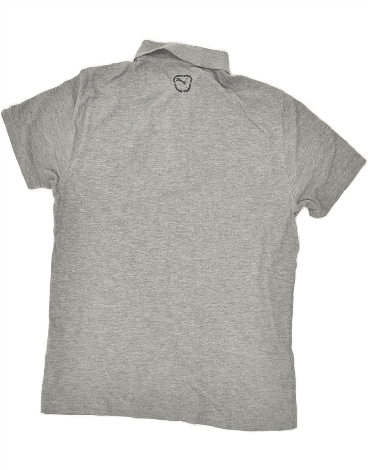 PUMA Mens Polo Shirt Medium Grey | Vintage Puma | Thrift | Second-Hand Puma | Used Clothing | Messina Hembry 