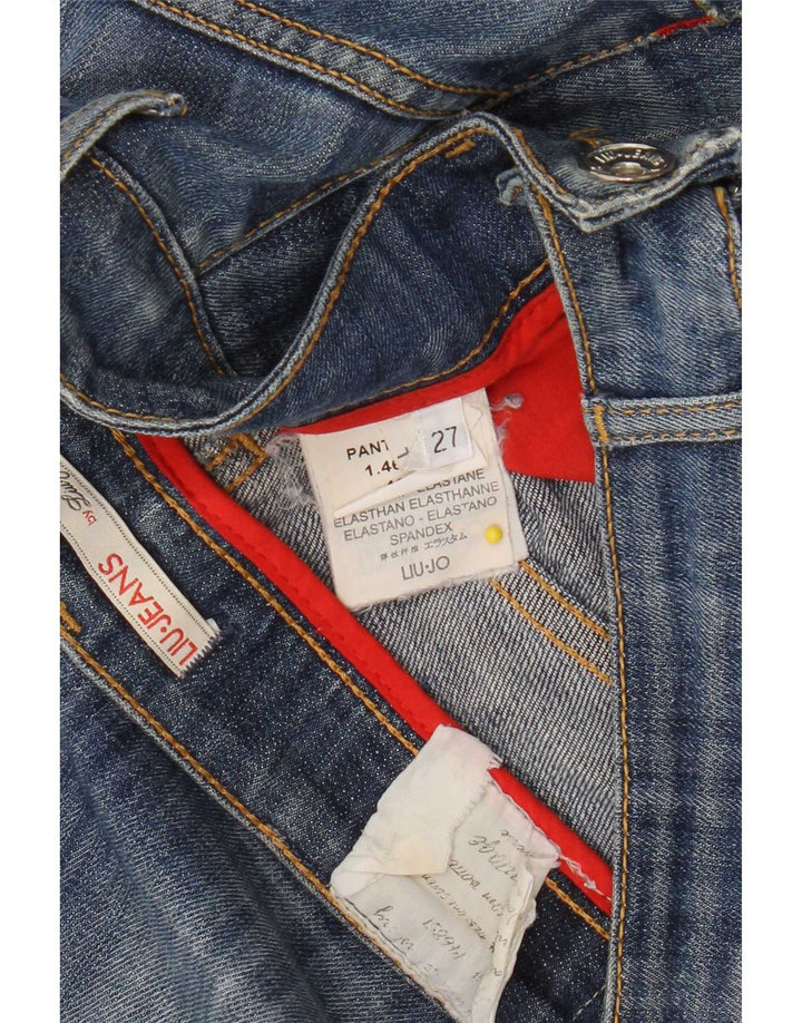 Jeans slim effetto consumato da donna Liu Jo W27 L29 cotone blu