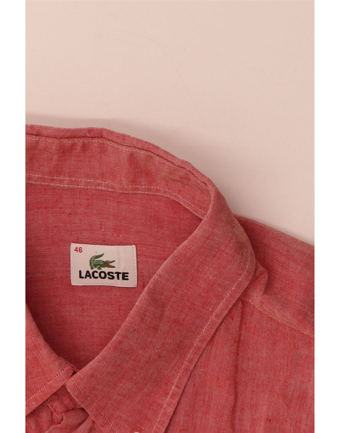Camicia a maniche corte da uomo LACOSTE taglia 46 2XL rossa