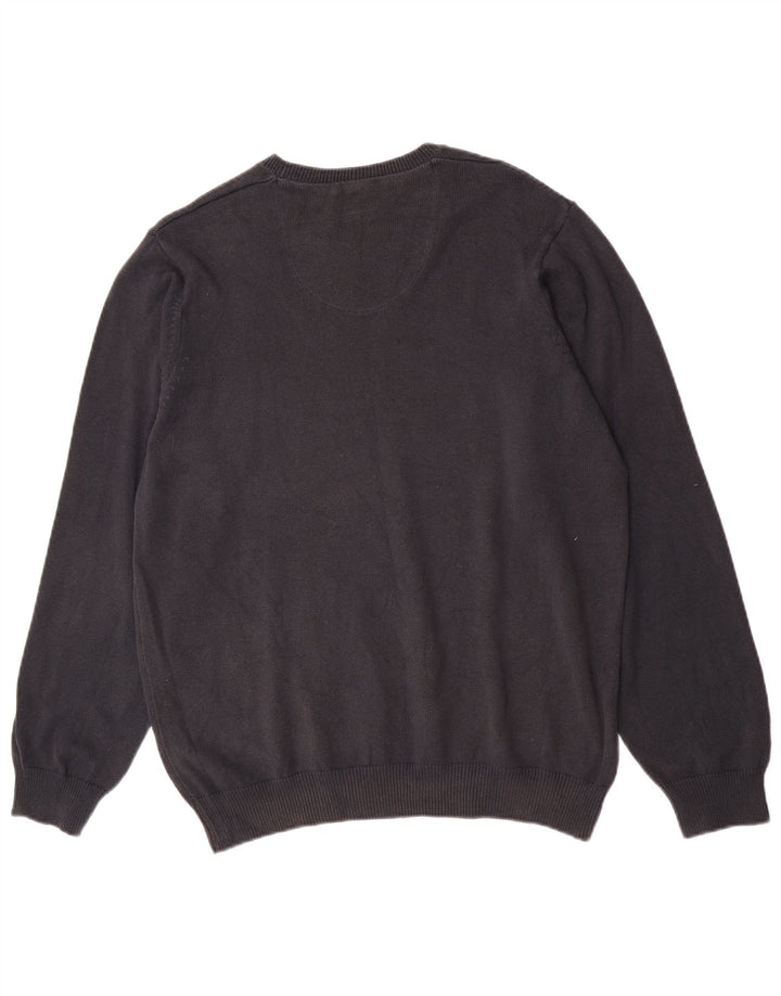 Maglione maglione girocollo da uomo Marks & Spencer blu Harbour grande blu navy