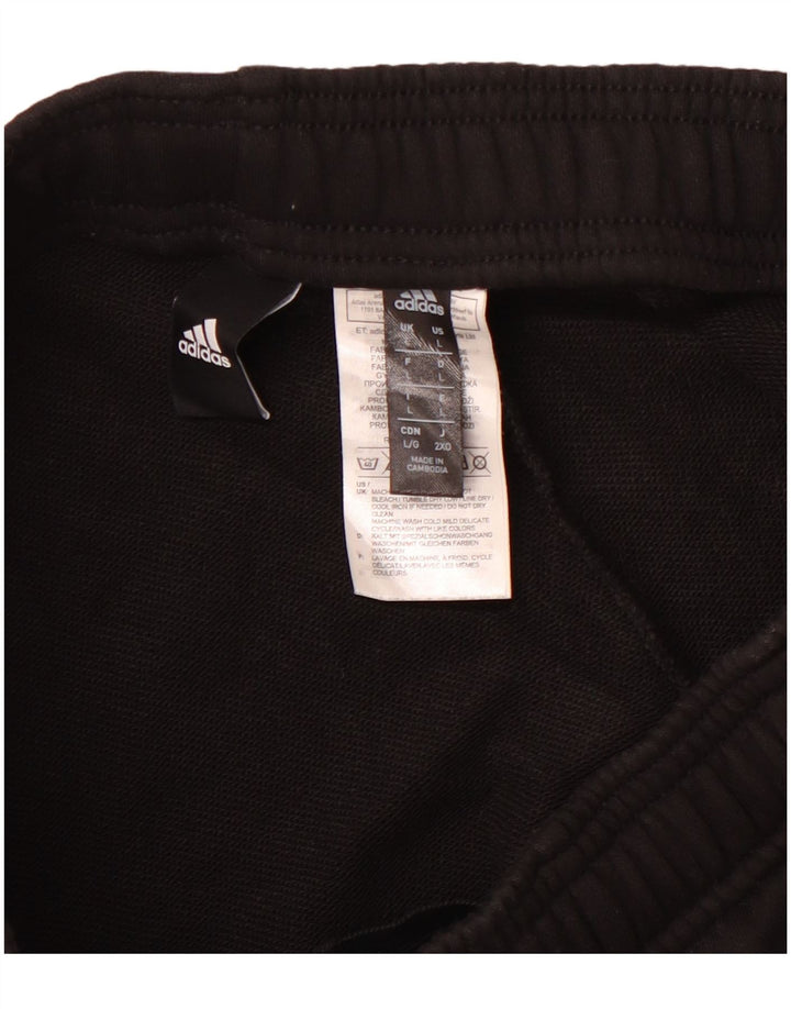 Pantaloncini sportivi grafici da uomo ADIDAS grandi in cotone nero